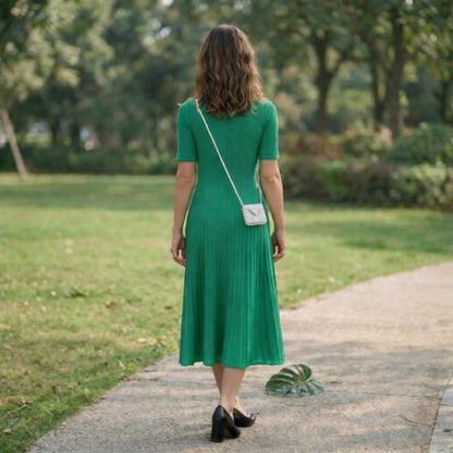 Vintage Knit Maxi Shirt Dress