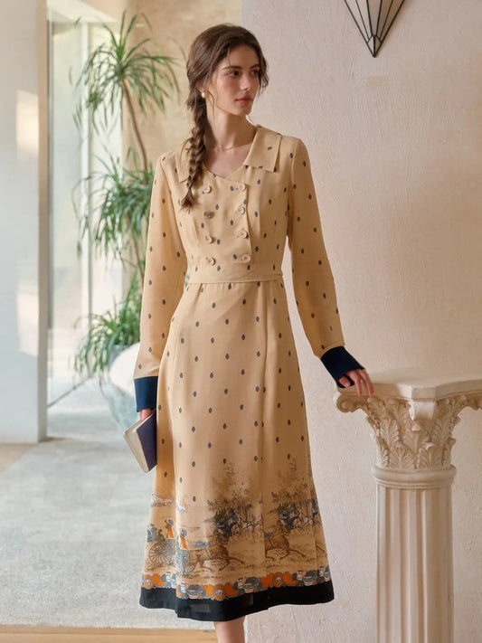 Retro Printed Dress