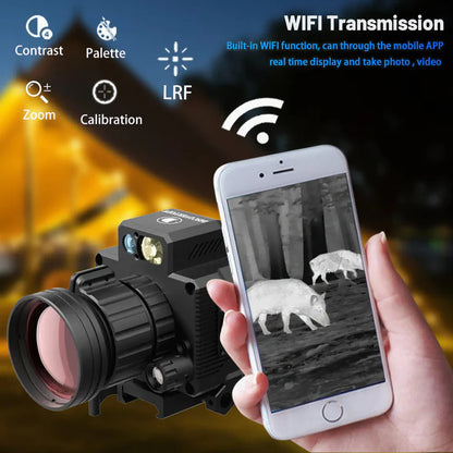 DTS219 Monocular Tactical Reticle Thermal Imaging 4 Pseudo-Color Clip-on Thermal