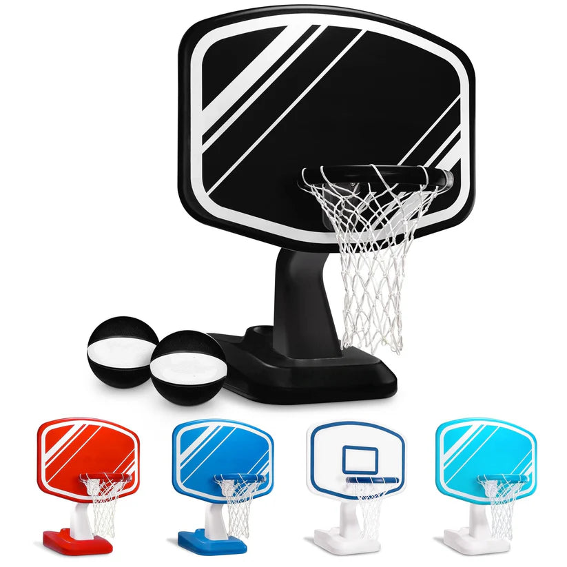 🔥Limited-Time Offer✨Swimming Pool Basketball Game, Includes Poolside Water Basketball Hoop, 2 Balls and Pump