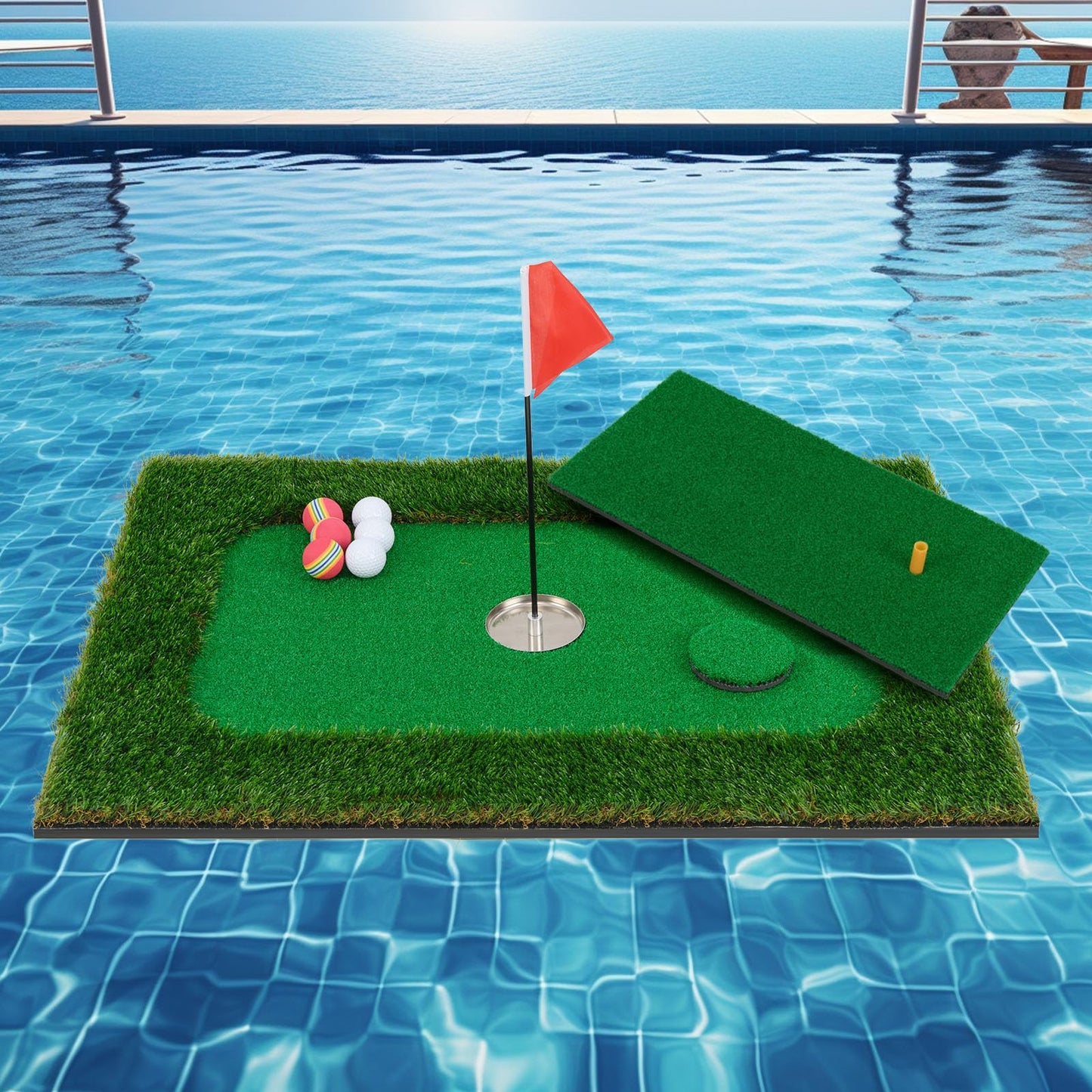 ⏰60% OFF Tonight Only✨No Drifting Floating Chipping Green Mat with Ball Retriever Game Set