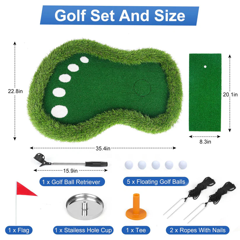 ⏰60% OFF Tonight Only✨No Drifting Floating Chipping Green Mat with Ball Retriever Game Set